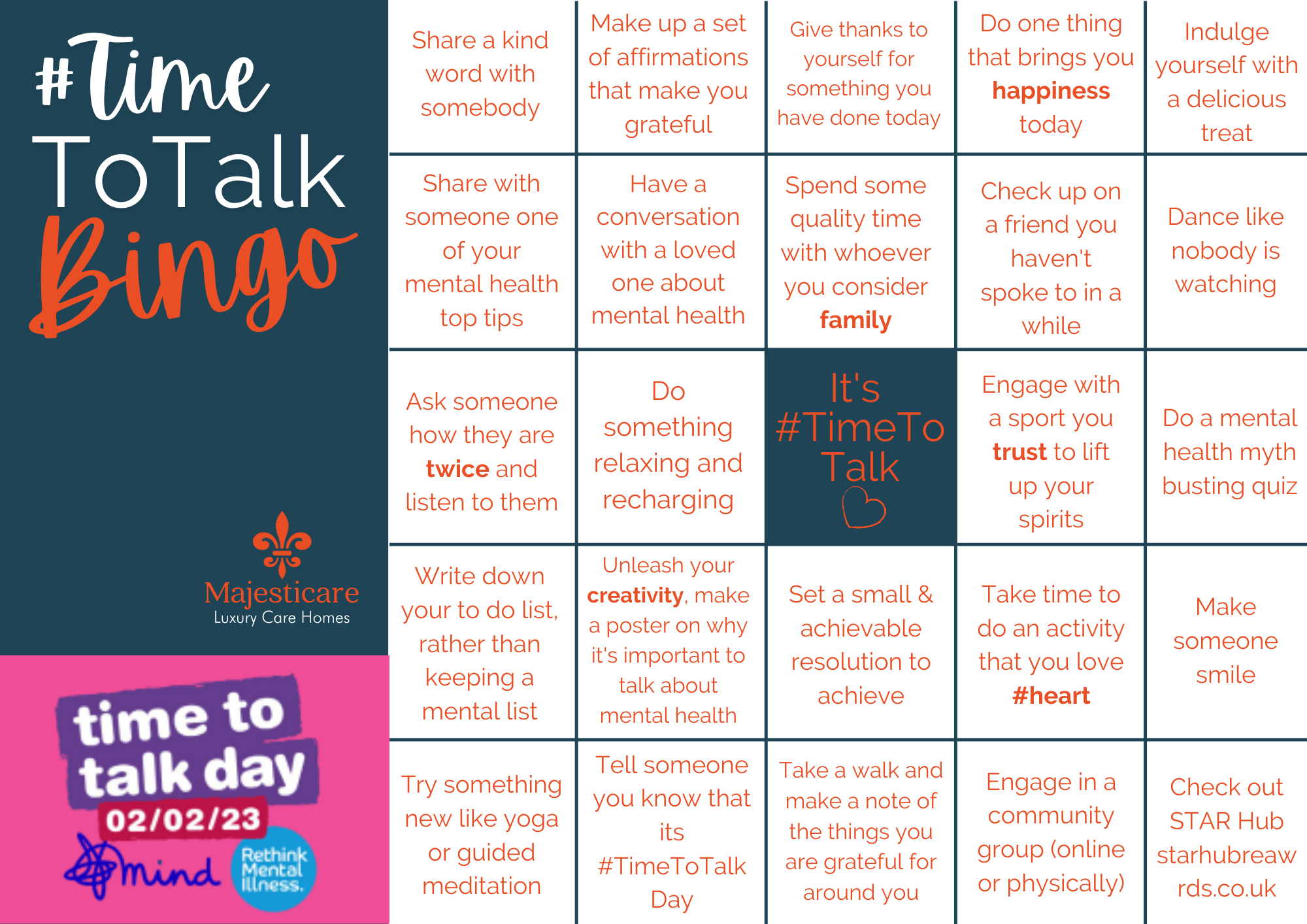 Download your Mental Health Bingo Card