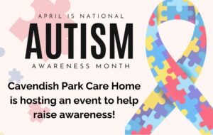 The advertisement for Cavendish Park's Autism Awareness Week Fundraiser Coffee Morning.